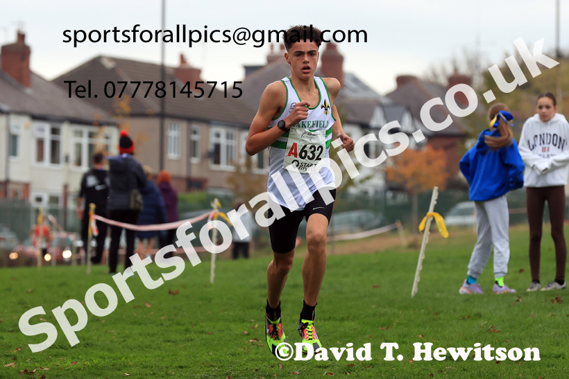 Boys Under-15s relay, 2025 Northern Cross Country Relays, Graves Park, Sheffield. Photo: David T. Hewitson/Sports for All Pics